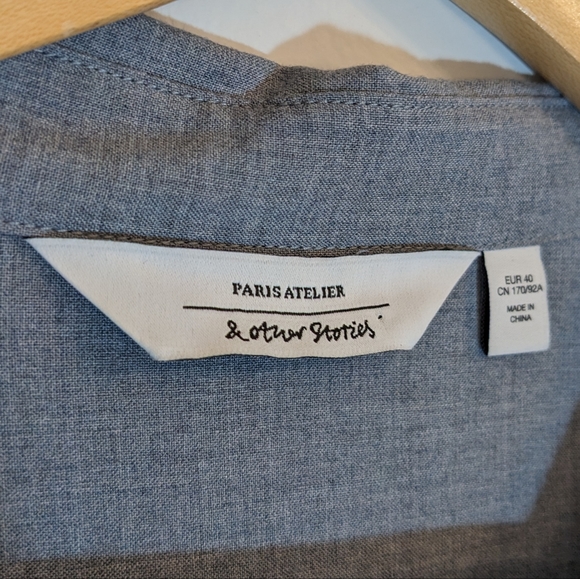 & Other Stories Tiered Broderie Blouse Shirt, Size 10 (EUR 40), Like New - Picture 6 of 9